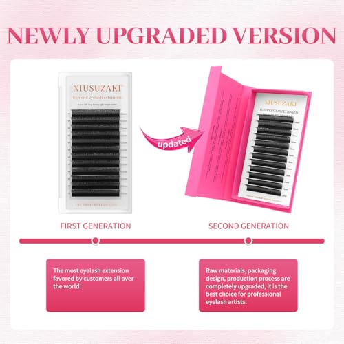 Double Tips U Shape Eyelash Extension 0.07 D Curl Volume Premade Fans Matte Black Cluster Lash Extensions(U-Double Tips-0.07 D-8-15mmMIX)