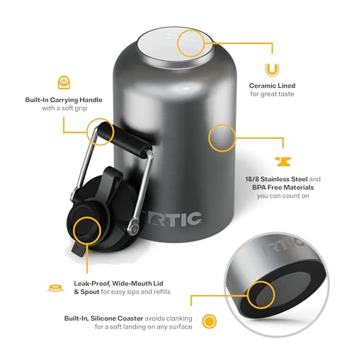 1 Gallon Stainless Steel Water Jug with Ceramic Lined Interior - Outback Jug - 128 Ounces