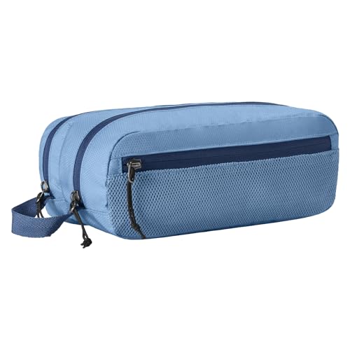 eagle creek Pack-It Reveal Quick Trip - Dual-Compartment Toiletry Bag for Travel - Full-Length Zipper Compartments - Recycled Fabric Construction - Water-Resistant & Quick-Drying - Blue Dawn