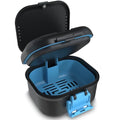 Denture Storage Case with Strainer Leak-Proof Soaking Box - Black & Blue