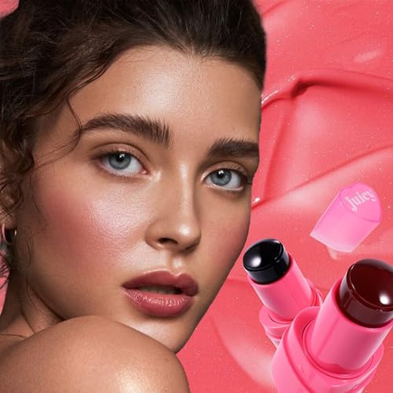 3-In-1 Multi-Use Blush Cream Blush Stick for Eyes, Cheeks & Lips, Hydrating & Bouncy Jelly Texture, Blends Perfect, Long Lasting Waterproof (03, s)
