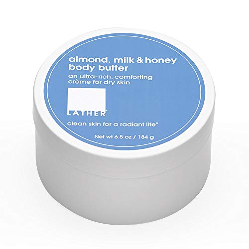 LATHER Almond Milk & Honey Body Butter - Rich Daily Moisturizer 6.5 Oz