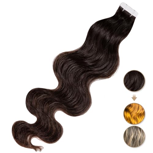 Clytie Raw Body Wave Tape-in Human Hair Extensions 18 Inch - 20 Pieces