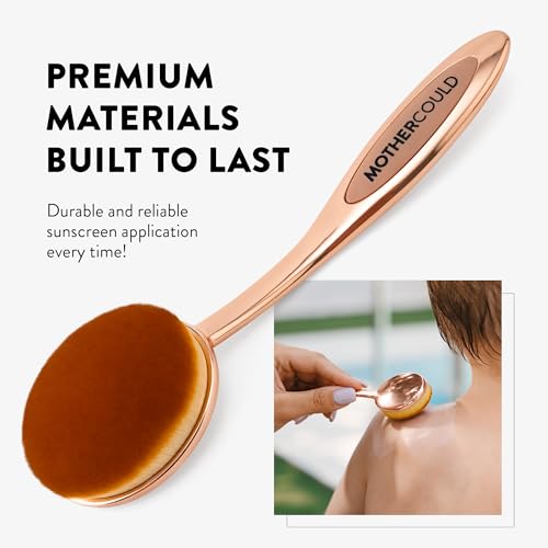 MotherCould Rose Gold Sunscreen Brush Set for Kids & Baby - 2 Soft Brushes, Travel-Friendly