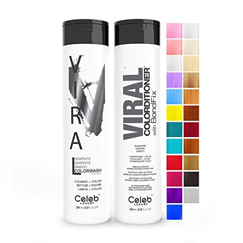 Color Depositing Silver Shampoo & Conditioner Duo for Blonde Hair - Semi Permanent Hair Color