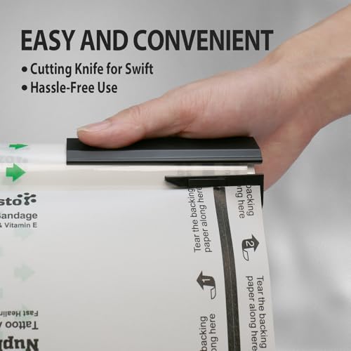 Waterproof Tattoo Aftercare Bandage 10x4 Yards - Skin Healing Wrap with Arnica & Vitamin E