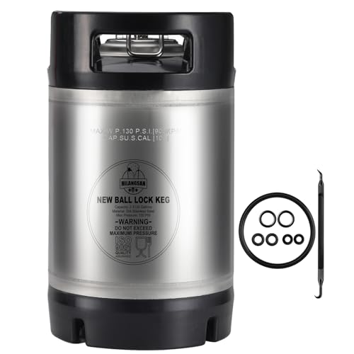 2.5 Gallon Stainless Steel Cornelius Keg for Homebrew and Craft Beverages