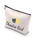 WCGXKO Theatre Girl Zipper Makeup Bag Musical Lover Theatre Nerd (Theatre)