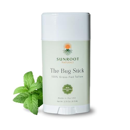 Natural Bug Balm Stick with Citronella & Peppermint Oil – 2.75 oz Outdoor Insect Repellent