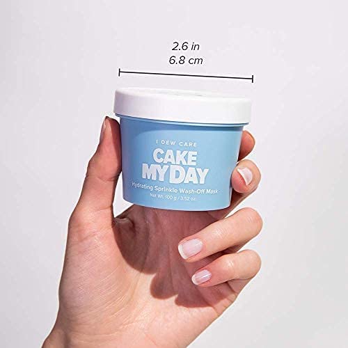 I DEW CARE Wash-Off Face Mask - Cake My Day, 3.52 Oz + Soft Silicone Face Mask Brush Bundle