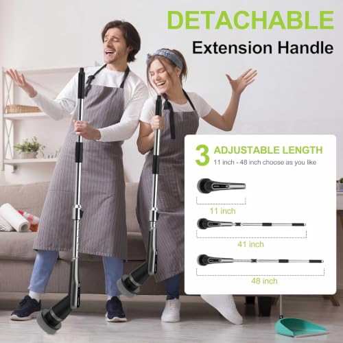 Dreazu Pro Electric Spin Scrubber Black - 10-in-1 Rechargeable Bathroom & Kitchen Cleaner