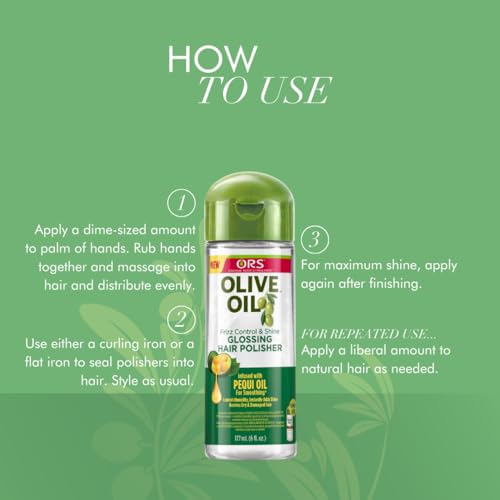 ORS Olive Oil Frizz Control and Shine Glossing Hair Polisher 6 Ounces