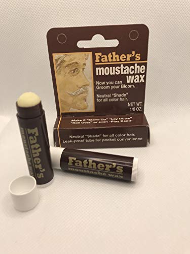 Father's Mustache Wax Neutral Shade 8 Pack - Strong Hold, Leakproof Tube for Men’s Grooming