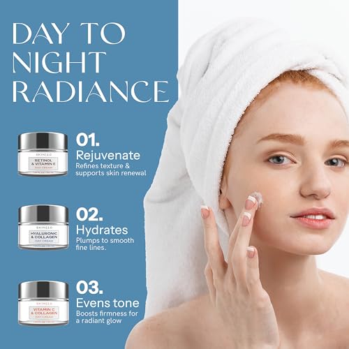 Skin 2.0 Korean 3 Day Cream Set for Women - Hydrating, Brightening & Smoothing