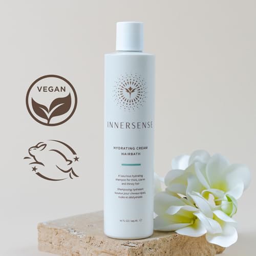 INNERSENSE Organic Hydrating Cream Hairbath Shampoo 10oz - Nourishing, Sulfate-Free Hair Cleanser