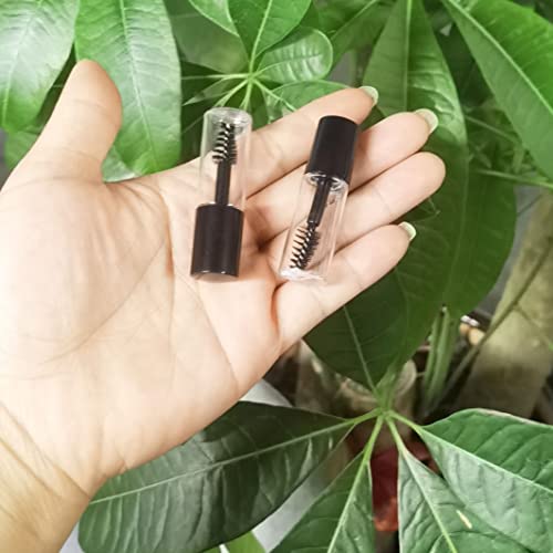 COSIDEA 71 PCS Empty Mini 3ml mascara tubes and wand for castor oil, Small Sample Size Eyelash Growth packing Tube container (71)