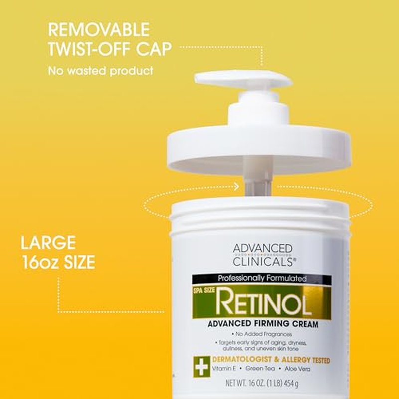 Advanced Clinicals Retinol Firming Cream + Vitamin C Face Brightening Gel-Cream Set