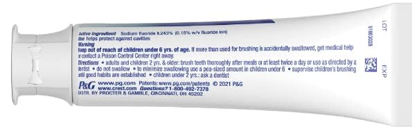 Crest 3D Glamorous White Toothpaste - Enamel Safe Whitening, Pack of 2