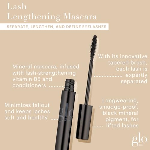 Lash Lengthening Mineral Mascara - Volumizing, Smudge-Proof, 0.23 oz