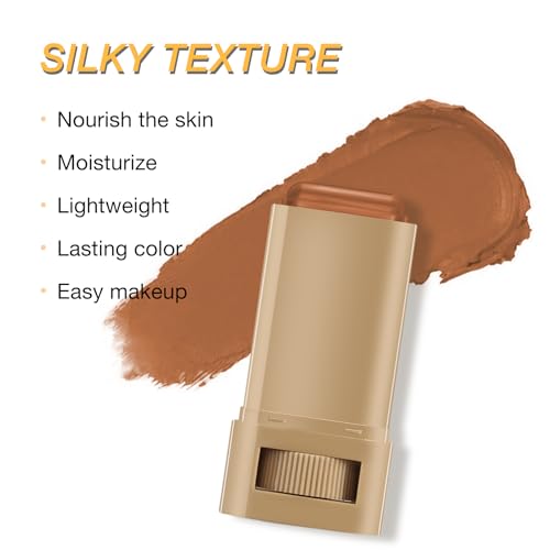 Matte Foundation Stick, Full Coverage Concealer Foundation Makeup, Waterproof Shaping Contour Stick, Long Lasting Moisturizing, Even Skin Tone