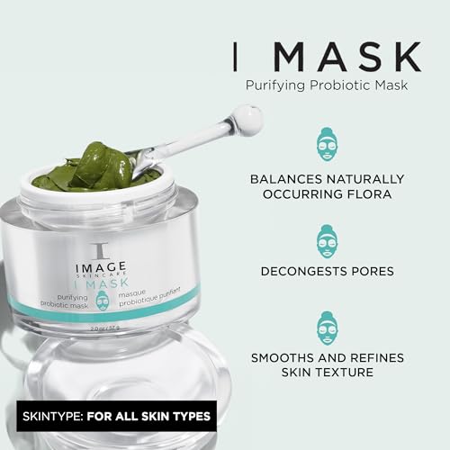 IMAGE Skincare, I MASK Purifying Probiotic Mask, Clay and Charcoal Facial Mask, Refine, Balance and Remove Impurities, 2 oz