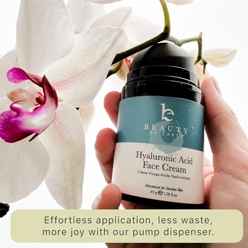 Hyaluronic Acid Moisturizer for Face - Unscented, 1.58 oz USA Made Organic