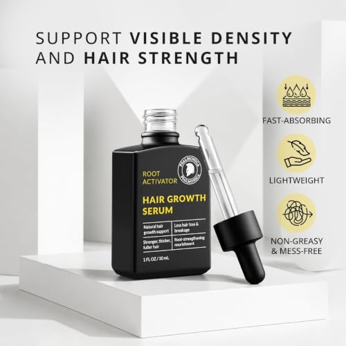Hair Growth Serum for Men & Women - Root Activator & Thinning Hair Treatment - 1 Fl Oz - Botanical DHT Blocker & Thickening Formula