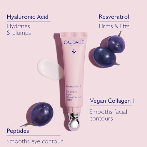 Caudalie Resveratrol Lift Depuffing Eye Cream with Peptides - 15 mL