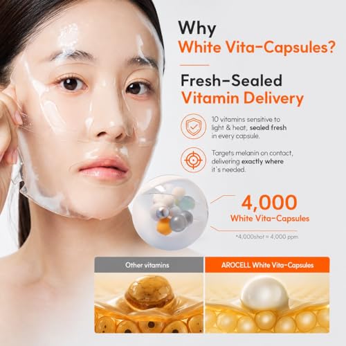 AROCELL Mela TXA Brightening Hydrogel Mask Pack of 12 - Dark Spot & Melasma Care
