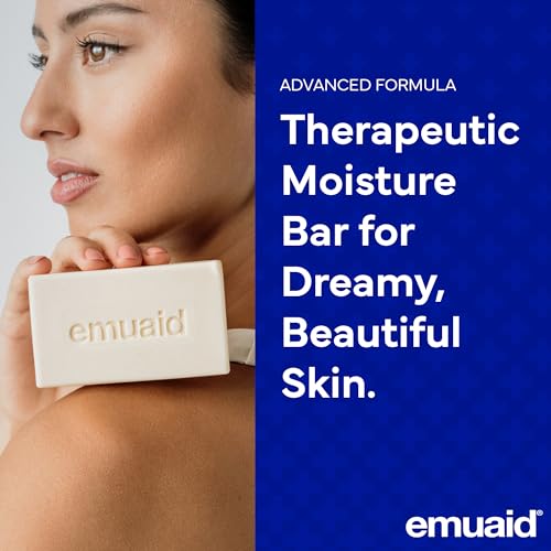 Emuaid Therapeutic Moisture Bar 5oz - Medicated Face & Body Cleansing Bar (Pack of 1)