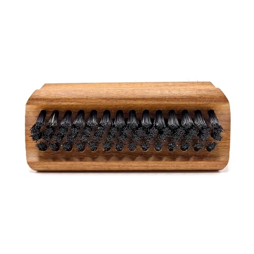 Genuine Boar Bristle Nail Brush with Beech Wood Handle - German Made, 4 Inch
