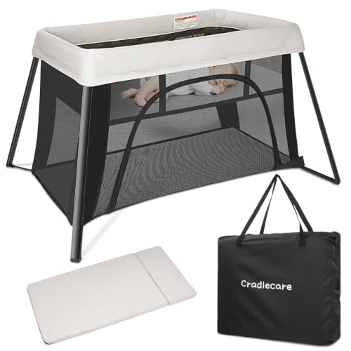 Travel Bassinet and Playard - Portable Foldable Baby Bed for Newborns & Toddlers
