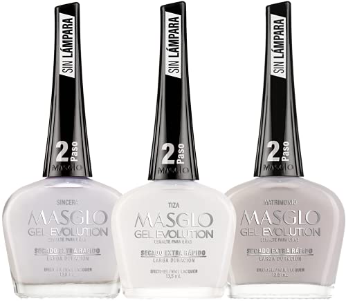 White Gray Gel Nail Polish Set - 3 Colors, No UV/LED Needed, Fast-Drying, 12-Day Wear