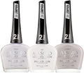 White Gray Gel Nail Polish Set - 3 Colors, No UV/LED Needed, Fast-Drying, 12-Day Wear