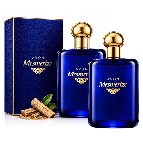 AVON Mesmerize Cologne Spray Set - 3.4 Fl Oz x 2 Long Lasting Woody Scent