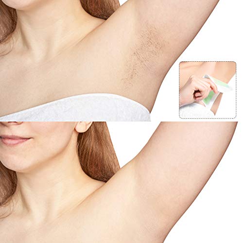 400 Non-Woven Waxing Strips for Facial, Body, and Bikini Hair Removal (White)