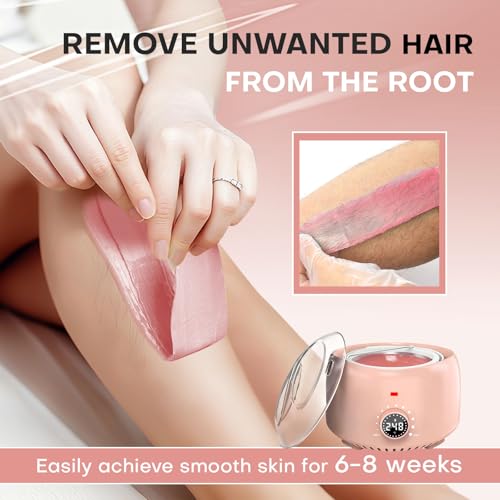Blush Waxing Kit for Full Body Hair Removal with Digital Warmer & Natural Beads