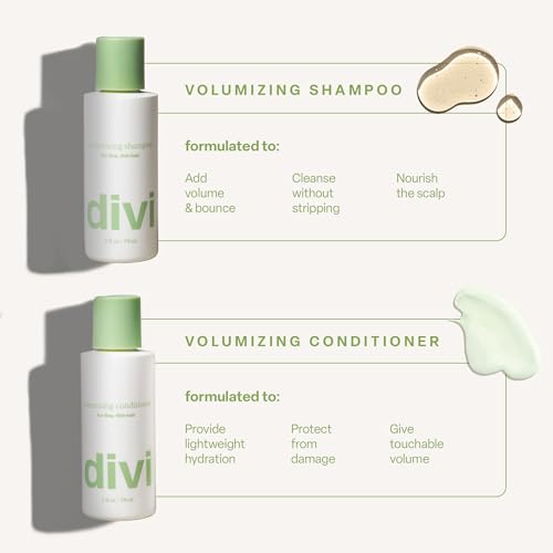 Volumizing Hair Care Set with Shampoo, Conditioner & Scalp Serum - Travel Size