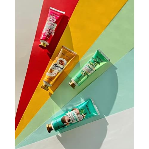 FARMASi Hand Cream with Shea Butter, Deep Moisturizing Hand Lotion for Dry Hands, Fast-Absorbing Lightweight Formula, Daily Hand Care, Travel Size, 1 fl oz, Cherry Blossom & Shea Butter