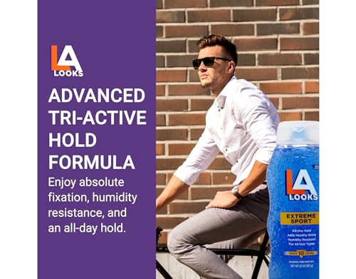 La Looks Gel #10 Extreme Sport Tri-Active Hold Blue 20 oz Pack of 5 - Unscented
