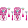 Gillette Venus Extra Smooth Green Disposable Women's Razors, 2 Count (Pack of 2)