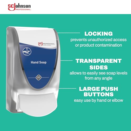 SC Johnson Professional Kindest Kare Advanced Hand Soap Starter Kit with Soap Dispenser and 1L Soap Cartridge for Hospital, Medical and Professional Use