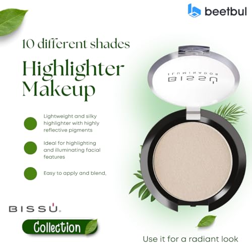 Biss? Powder Highlighter Makeup ? Lightweight, Silky Formula for Radiant Skin, Easy Application, 10 Versatile Shades (05 Leo, 4.5 Grams)