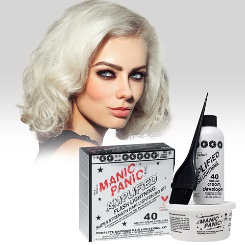 Hair Lightening Kit with 40 Volume Developer - Pack of 2 Bleach Creams & Supplies - Bleach / 2 Count