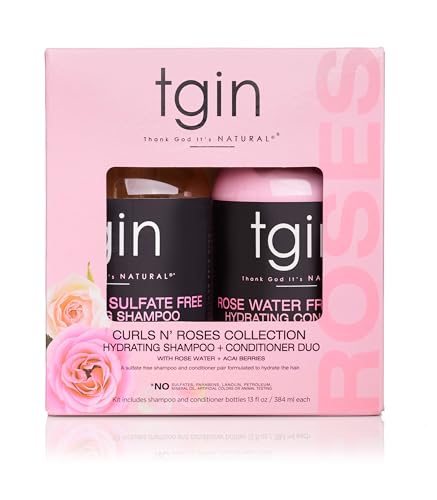 Thank God It's Natural Rose Water Shampoo & Conditioner Duo for Curly & Wavy Hair