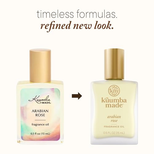 Kuumba Made Arabian Rose Fragrance Oil, Long-Lasting Small-Batch Perfume Roller, Vegan, Alcohol-Free, 0.5 oz