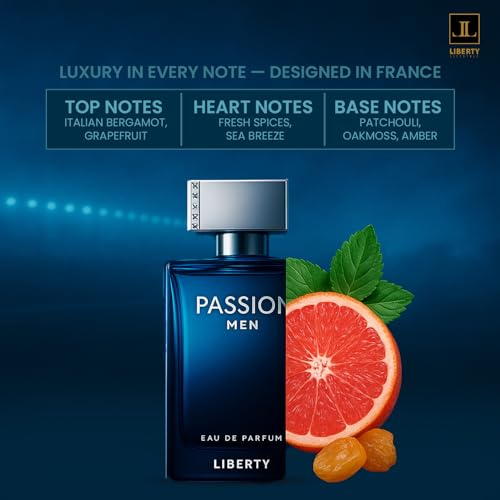 Liberty Passion Eau De Parfum for Men 100ml – Long-Lasting, Bold Spicy Fragrance