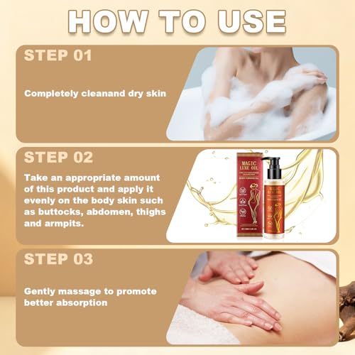 Magic Body Firming Oil for Women, Hydrating Tightening Skin Care, Silk Finish, 3.38 Fl Oz