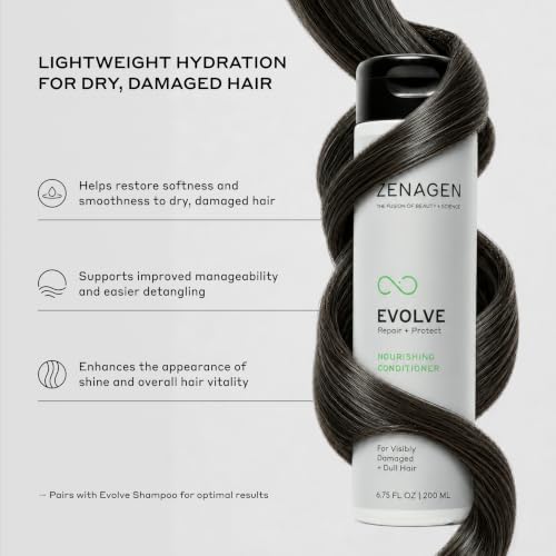 Zenagen Evolve Conditioner 6.75 Fl Oz - Hair Repair & Hydration for Damaged Hair