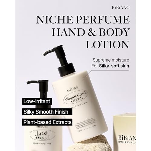 Walnut Creek Green Body Lotion - Korean Body Care for Moisturizing & Nourishment - Hydrating Body Care Formula with Forest Bergamot Scent, Shea Butter & Jojoba Oil - 10.82 fl.oz